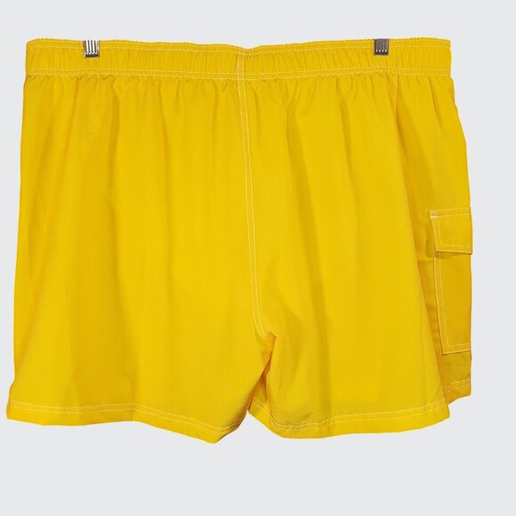 EUC Rocorose Womens Yellow Swim Trunks With Drawstring & Cargo Pocket XXXL - Picture 3 of 9